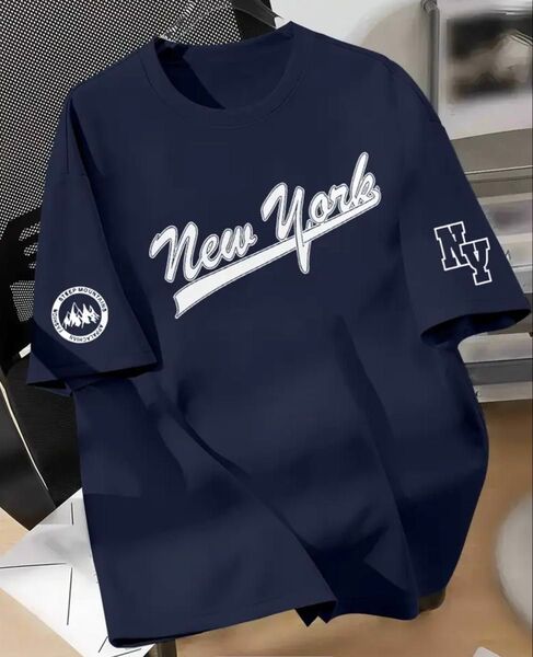 New York ロゴTシャツ ネイビーXXL