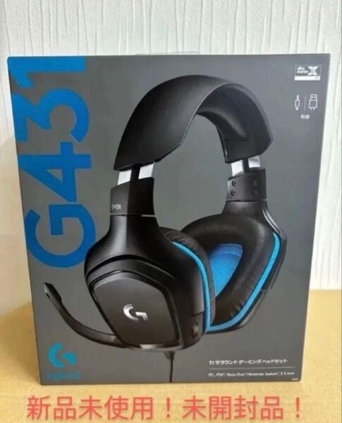 7.1 サラウンド ゲーミングヘッドセット G431(ブラック/ブルー)