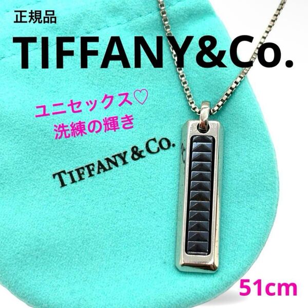 正規品 ティファニー パロマ キャリパー ネックレス ブラックチタン ステンレス TIFFANY Co ブランド ユニセックス人気