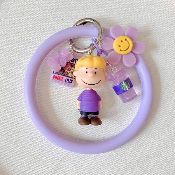 peanuts シュローダー スマホリング じゃらじゃらキーホルダー