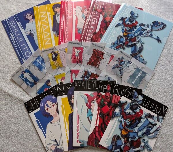 セブンイレブン ガンダムジークアクス A4クリアファイル クリアシート A5ノート 全5種セット 合計15点