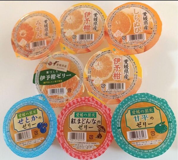 えひめ中央農業協同組合 国産果肉入りフルーツゼリー8点セット 紅まどんな 甘平