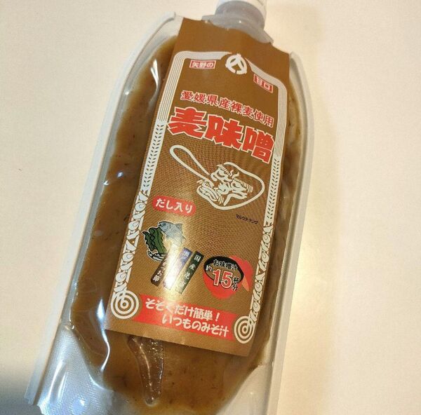 愛媛 ご当地麦味噌 矢野味噌 出汁入インスタント味噌汁 1本 天狗味噌