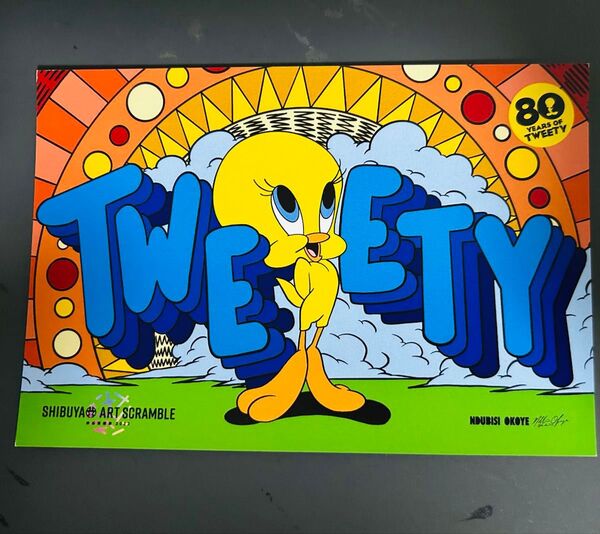 1枚 トゥイーティー TWEETY 生誕80周年記念 ポストカード