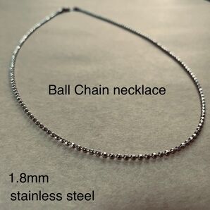 ボールチェーンネックレス シルバー メンズレディース ペアカップル 高品質