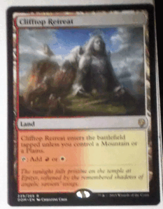 Mtg English/Clifftop Retreat (Cliff Shelter)/Dominaria/Rare