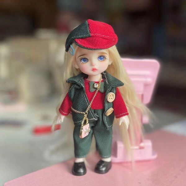 球体関節人形 1/8 ミニドール 新品 BJD ドール本体 16㎝ 着せ替え人形 美少女 フルセット