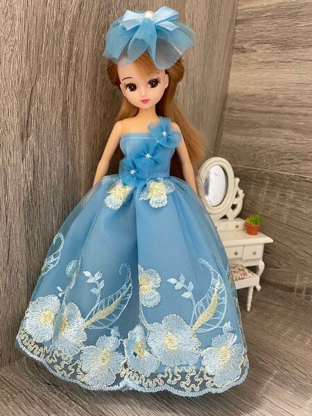 リカちゃん ブライス ハンドメイド服 ドレスB21