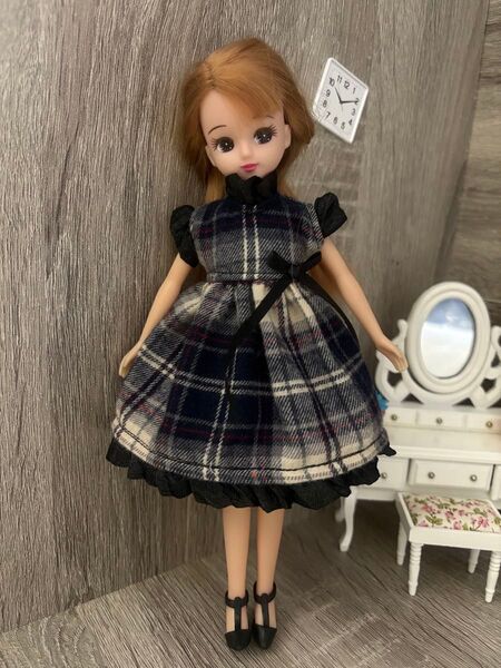 リカちゃん ブライス ハンドメイド服 ワンピースA 152