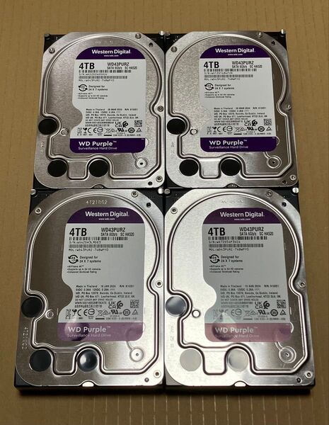 ウェスタンデジタル 4TB パープル 2024年製