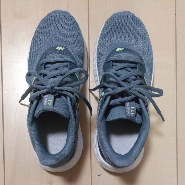 New Balance 411 スニーカー レディース 23.5cm グレー