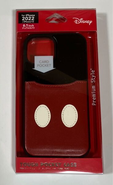iPhone 14、13 タフポケットケース ミッキーマウス Premium Style Disney