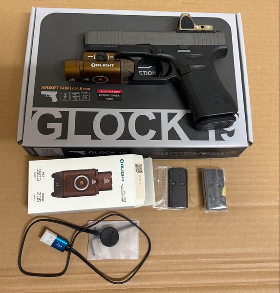 UMAREX SRC GLOCK19 MOS グロック19 セラコート カスタム チタニウムグレー OLIGHT GBB CO2