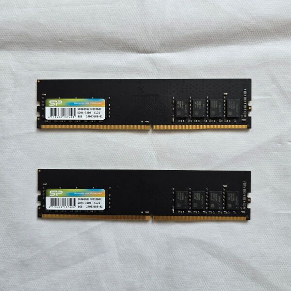 シリコンパワー デスクトップPC用 メモリ DDR4 3200 PC4-25600 8GB x 2枚 (16GB)
