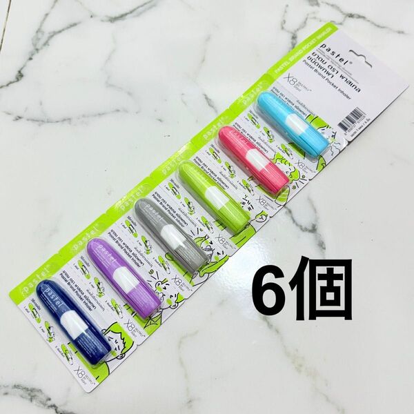 タイ 嗅ぎ薬 ヤードム パステル 6本セット