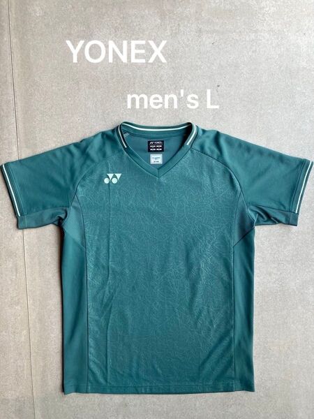 YONEX テニス バドミントンゲームシャツ メンズL グリーン