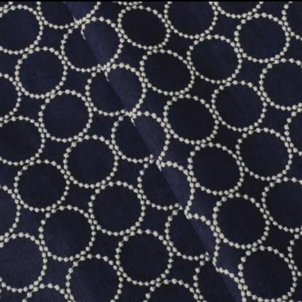 ミナペルホネン ファブリック ネイビータンバリン ◯25×10
