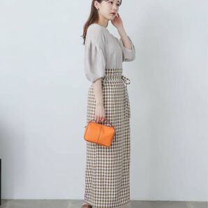 【SENSE OF PLACE 】ギンガムチェックハイウエストラップスカート