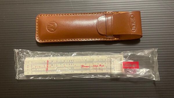ヘンミ 計算尺 革製ケース付き 未使用 新品 昭和レトロ