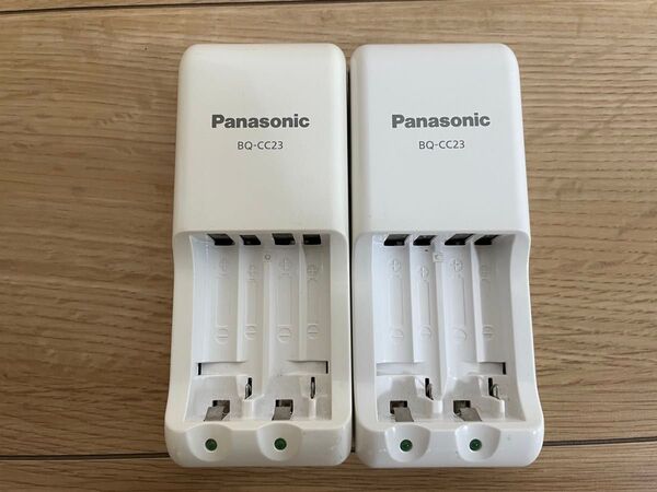 Panasonic 充電器 急速充電器 パナソニック BQ-CC23 単3形 単4形 2台セット 充電式エボルタ エネループ