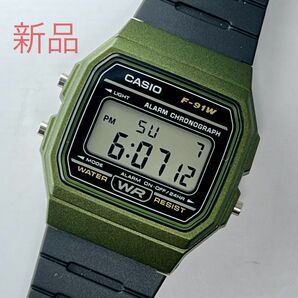 新品 CASIO F-91WM グリーン カシオコレクション