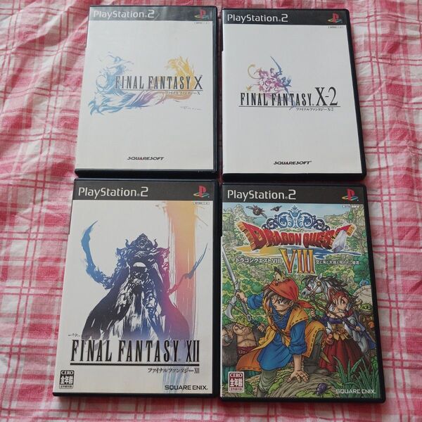 PS2 FINAL FANTASY ファイナルファンタジー X X-2 XII ドラゴンクエストⅧ 4本セット プレステ2 FF