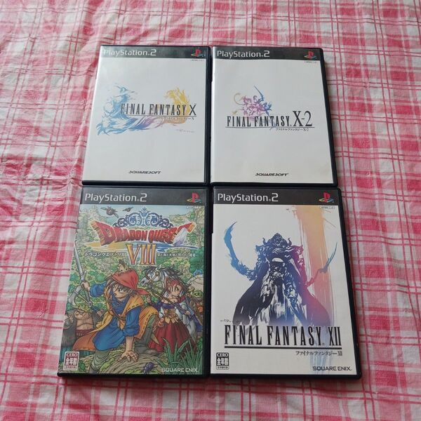 PS2 FINAL FANTASY ファイナルファンタジー X X-2 XII ドラゴンクエストⅧ 4本セット プレステ2 FF