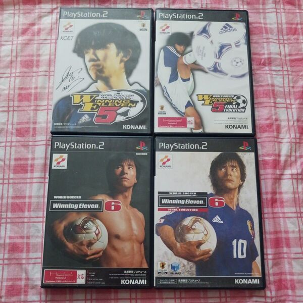 ウイニングイレブン Winning Eleven 5 5 FINAL EVOLUTION 6 PS2 ソフト 4本セット ウイイレ