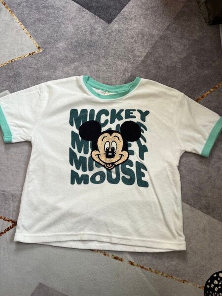 ミッキーマウス 半袖Tシャツ 子供服 キッズ服 男の子 パイル生地 しまむら Littc