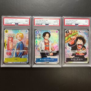 PSA10、9 最強ジャンプ プロモ サボ エース ルフィ 3兄弟 ワンピースカード