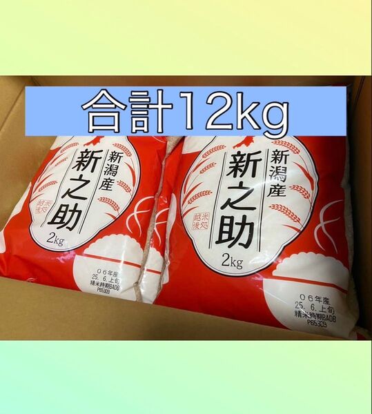 新潟 新之助 国産米 2kg 6袋 白米