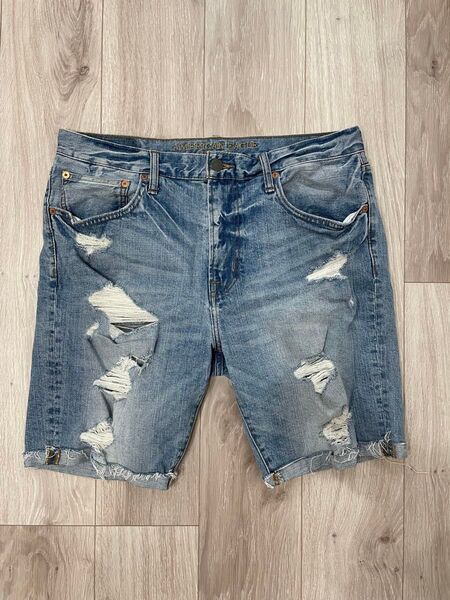 アメリカンイーグル デニム ハーフパンツ AMERICAN EAGLE 34インチ