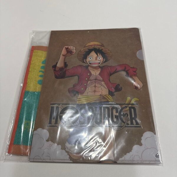 ONE PIECE ワンピース タオルハンカチ クリアファイル A4クリアファイル コラボ モスバーガー モス 未開封 福袋