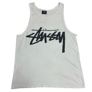 【Used】STUSSY ステューシー ホワイトタンクトップ S 白 メキシコ製 古着
