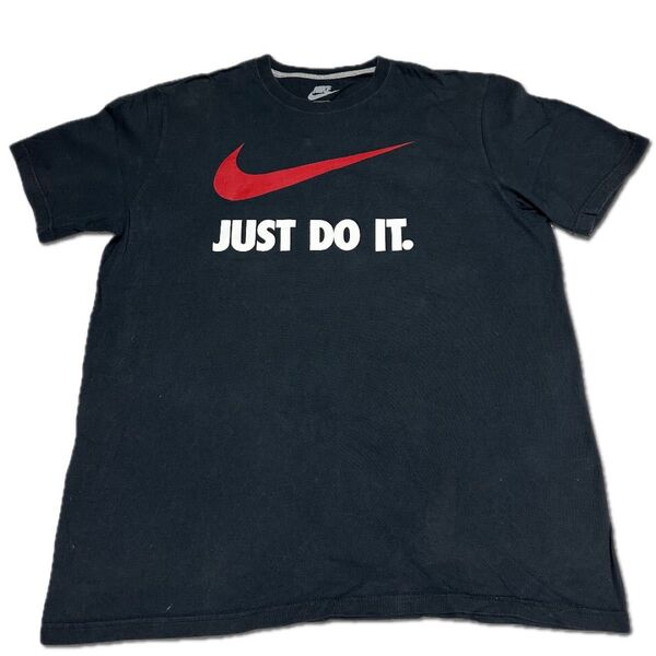 【Used】Nike ナイキ JUST DO IT. クルーネックTシャツ XL 黒 ブラック 古着