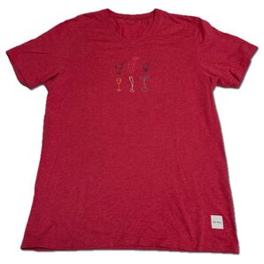 【Used】Paul Smith ポールスミス グラスプリントTシャツ LL 赤 レッド 古着