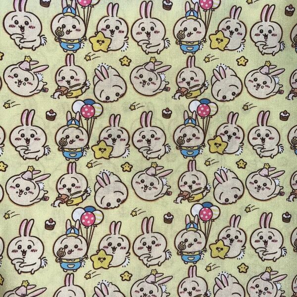 生地 約140×50cm 風船うさぎ