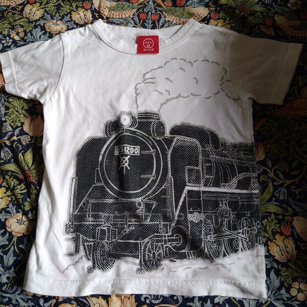 OJICO Tシャツ 電車 プリント ホワイト キッズ100