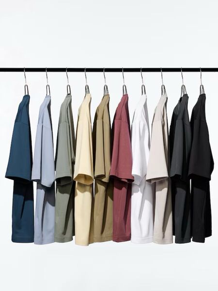 《即日発送》ユニクロ エアリズムコットンオーバーサイズTシャツ/5分袖