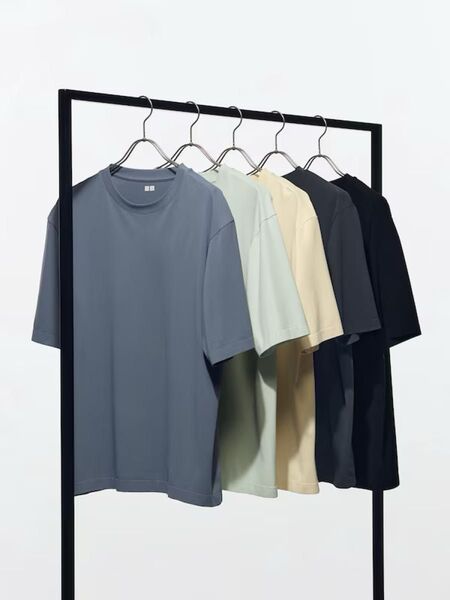 ユニクロ ドライEXクルーネックTシャツ M ライトグリーン