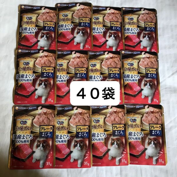 三ツ星グルメ キャットフード パウチ 銀のスプーン 国産まぐろ100%使用 まぐろ100%