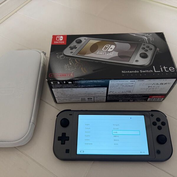 Nintendo Switch Lite ディアルガ・パルキアver. + microSD 128GB + 純正キャリングケース