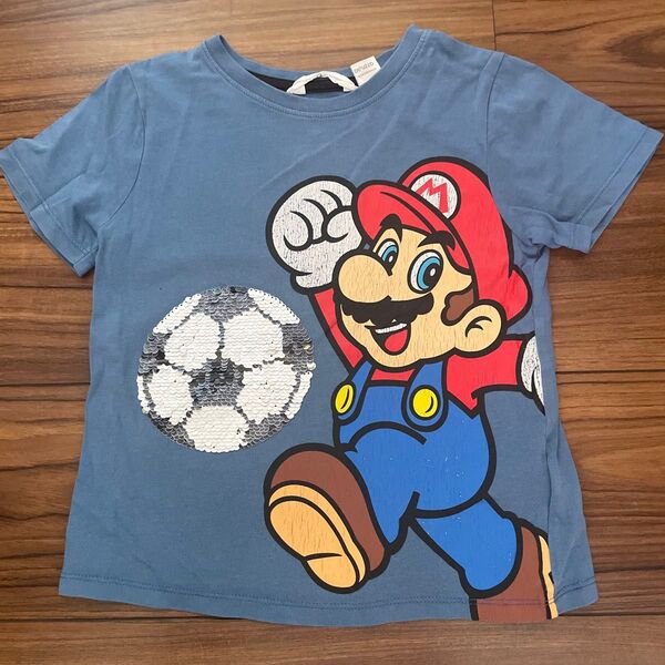 H&M スーパーマリオ スパンコール Tシャツ