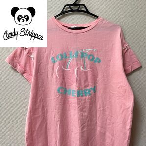 Candy Stripper s/s Tshirt Pink