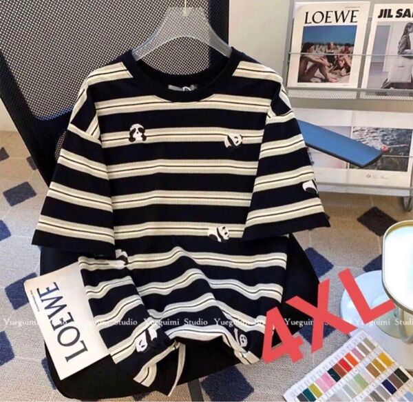 半袖tシャツ レディース ボーダー柄 大きいサイズ カットソー LUGA048