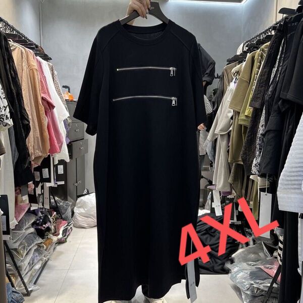 tシャツワンピース レディース ロング 大きいサイズ 半袖 夏 LWGA036