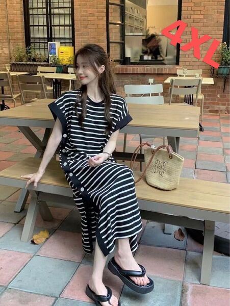 Tシャツワンピース 半袖 夏 レディース スリット 大きいサイズ LWFA089