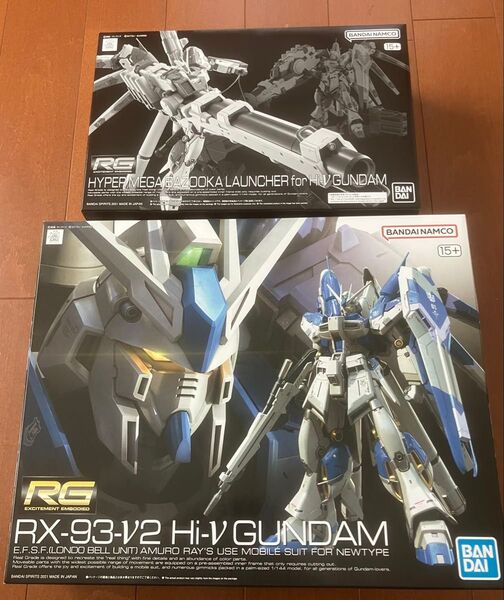 【2点セット】RG 1/144 Hi-νガンダム Hi-νガンダム専用ハイパー・メガ・バズーカ・ランチャ 未組立