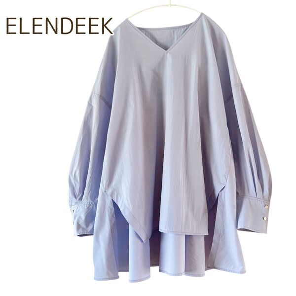 エレンディーク ELENDEEK ブラウス シャツ トップス ラベンダー 紫 F