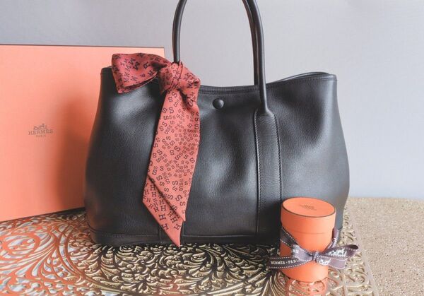 【極美品】エルメス HERMES ガーデンツイリー TPM ブラック